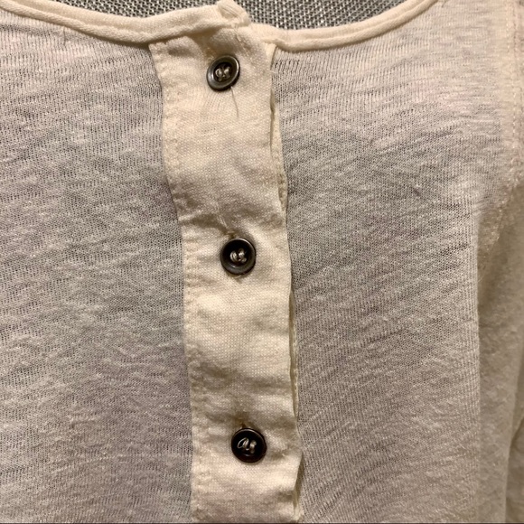 Free People Flared Henley linen blend lagenlook - Picture 4 of 5